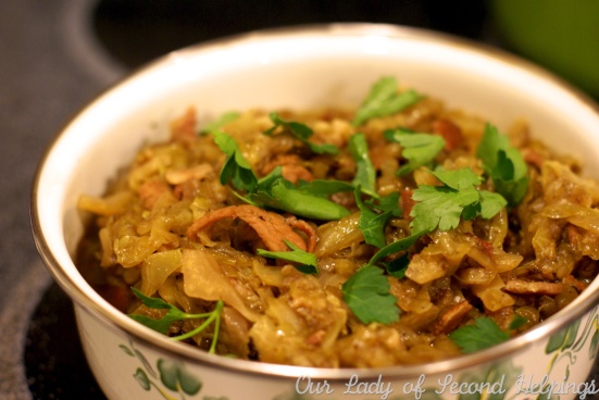 Guinness Braised Cabbage and Bacon | Our Lady of Second Helpings
