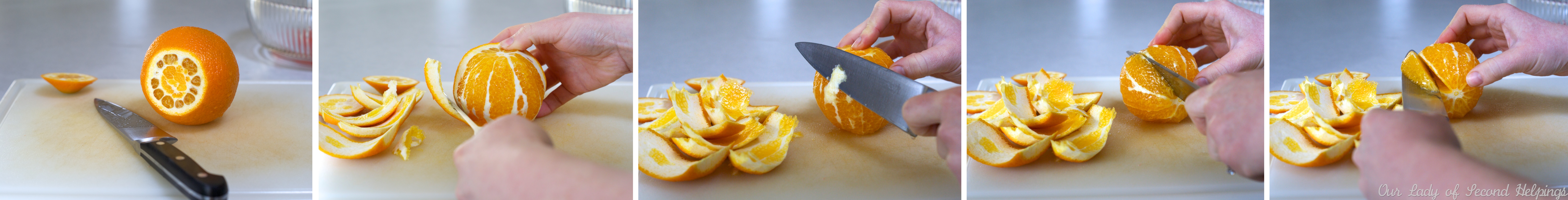 How to cut orange segments
